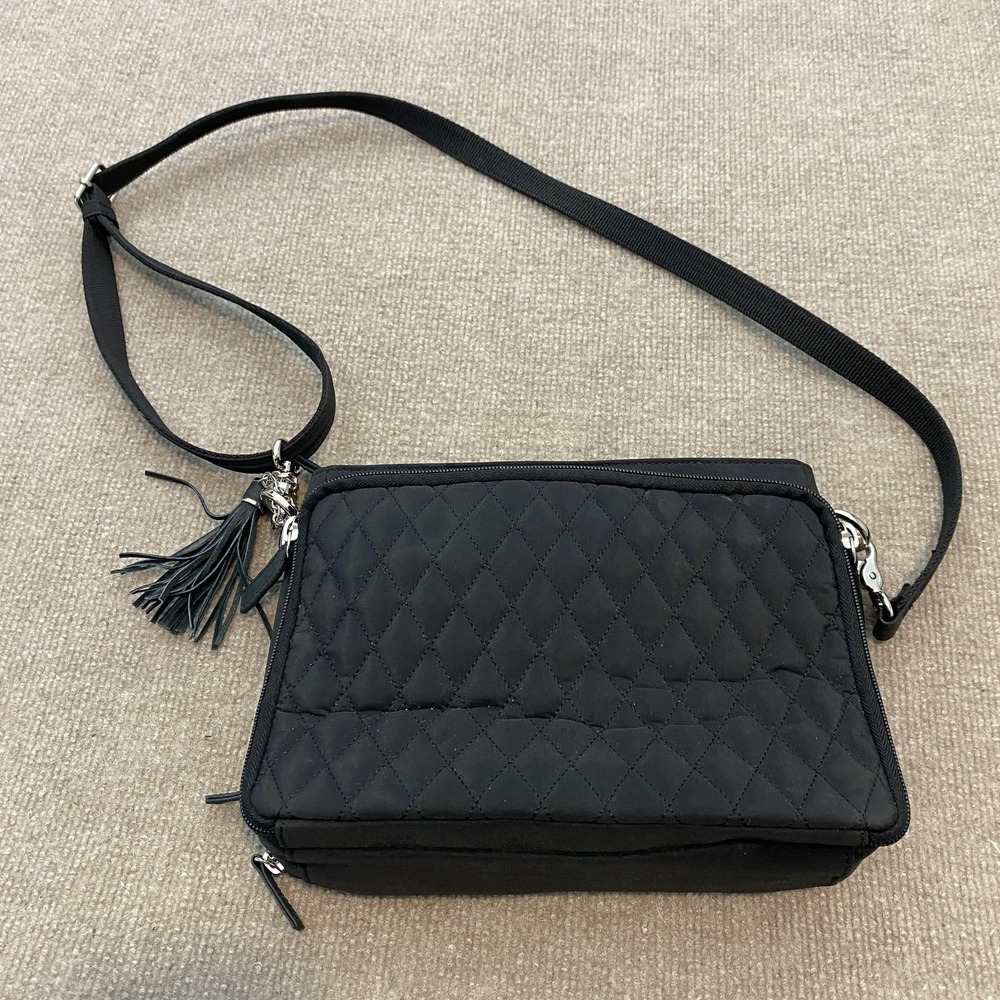 Black Quilted Crossbody Bag